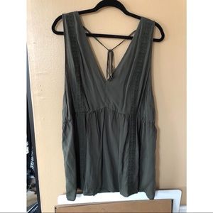 Torrid Women’s Olive Embroidered Babydoll Tank Top